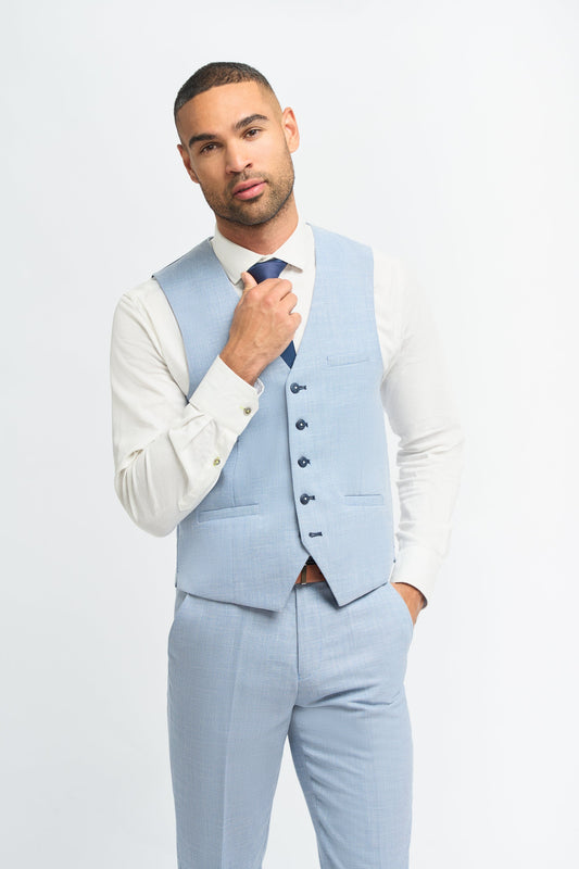 Miami Sky Blue Waistcoat