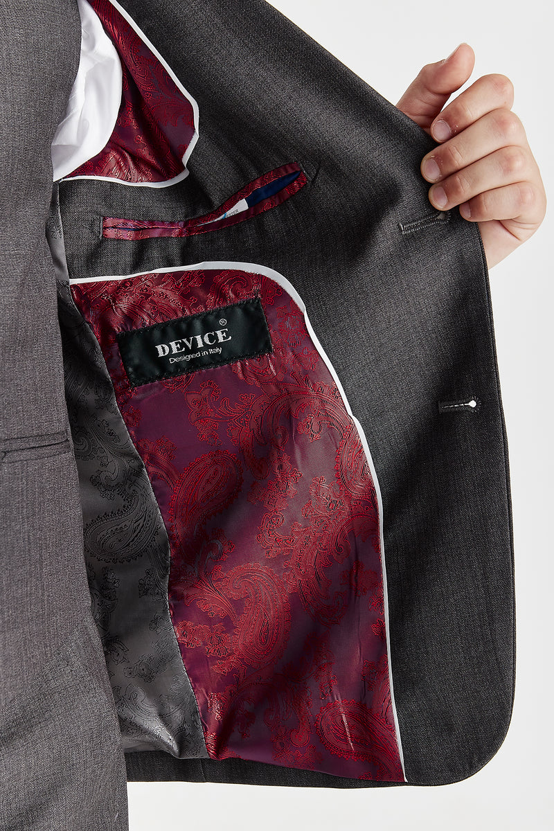 Boy's Charles Charcoal Three Piece Suit