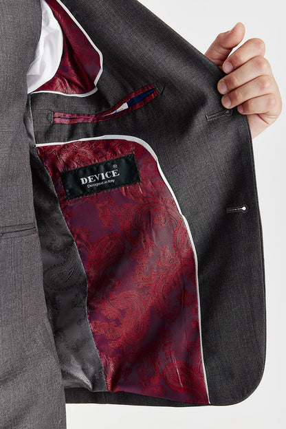 Boy's Charles Charcoal Three Piece Suit