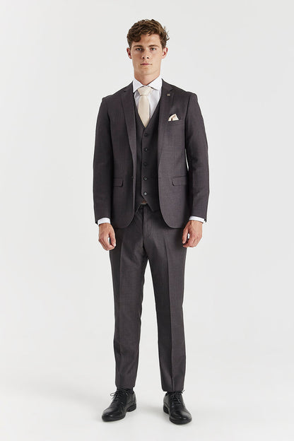 Charles Charcoal Men's Three Piece Suit