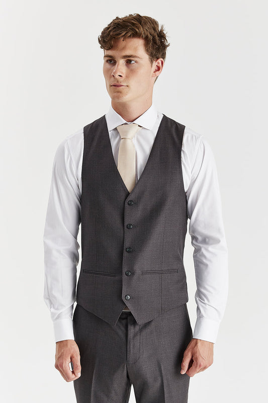 Charles - Men's Charles Charcoal Waistcoat
