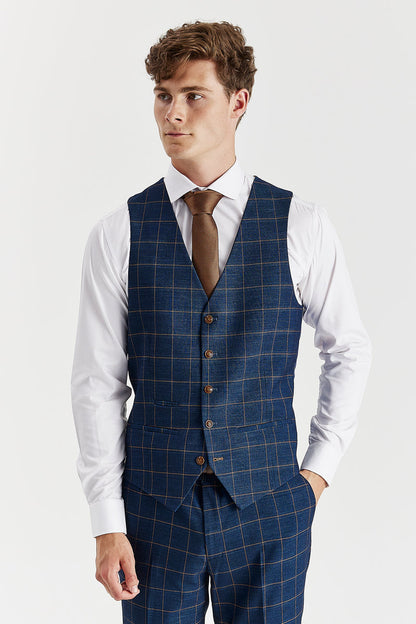Hamleys - Men's Navy Check Waistcoat
