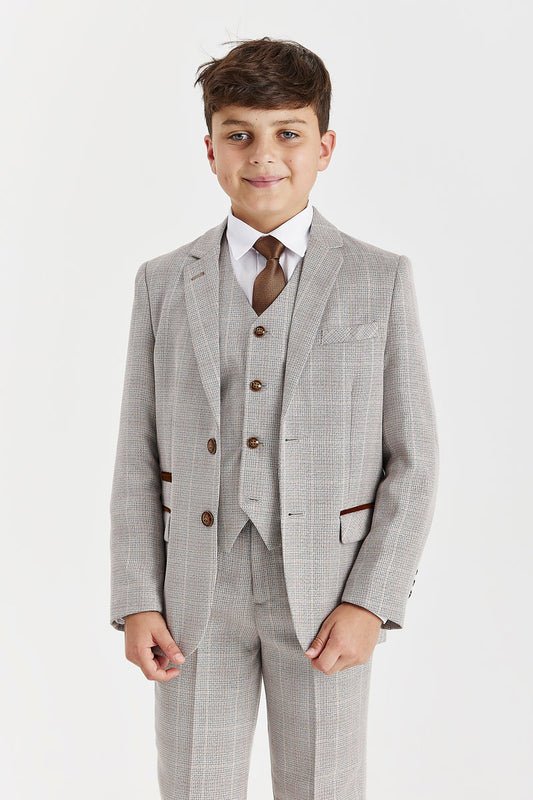 Device - Boy's Leo Beige Three Piece Suit