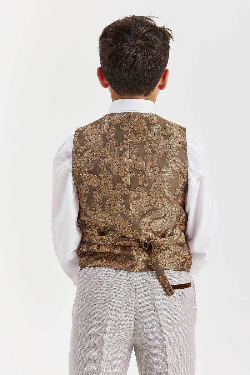 Device - Boy's Leo Beige Three Piece Suit