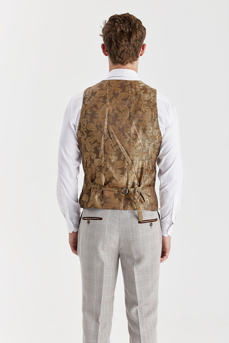Men's Leo Beige Waistcoat