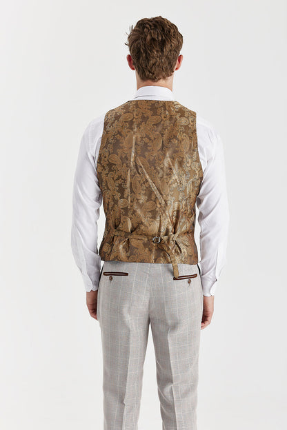 Men's Leo Beige Waistcoat