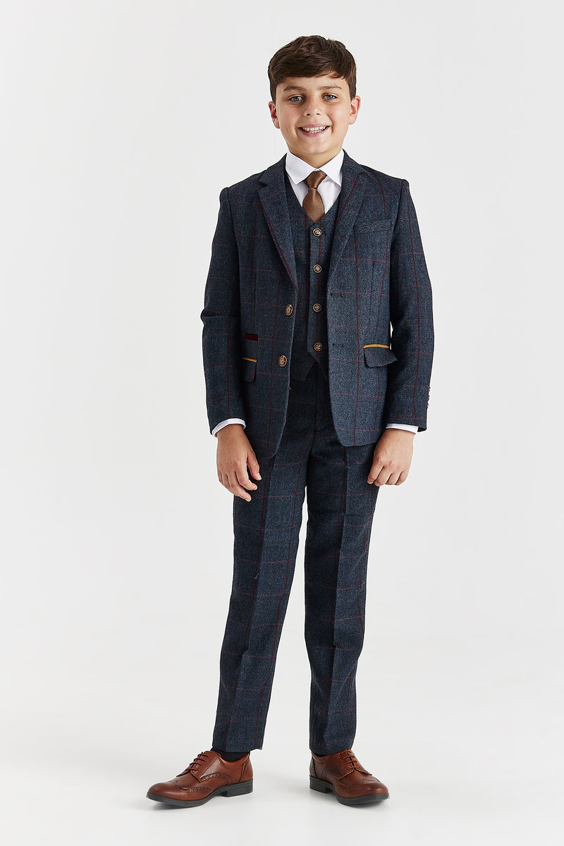 Boy's Madrid Navy Three Piece Suit