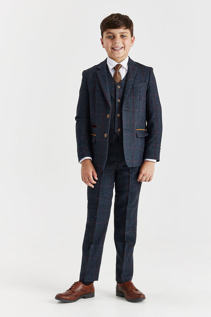 Boy's Madrid Navy Three Piece Suit