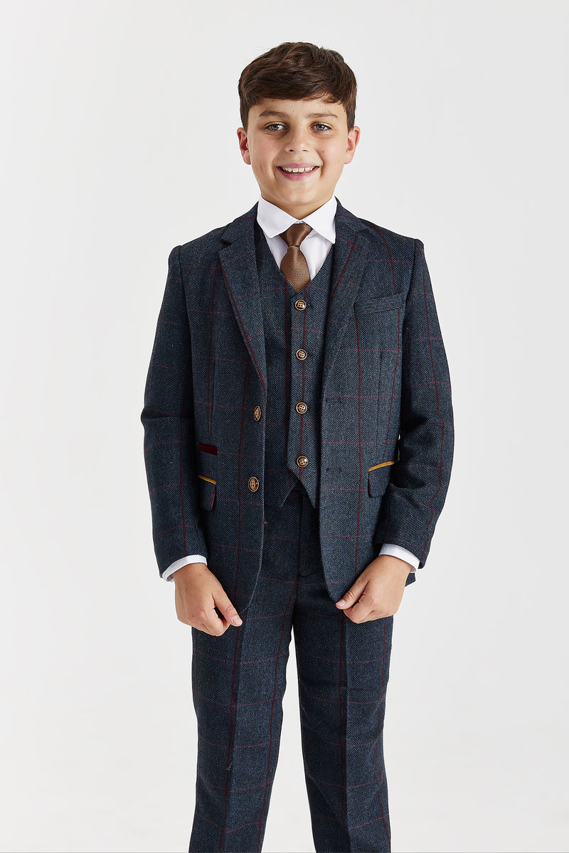 Boy's Madrid Navy Three Piece Suit