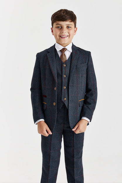 Boy's Madrid Navy Three Piece Suit