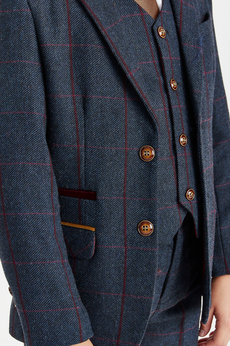 Boy's Madrid Navy Three Piece Suit