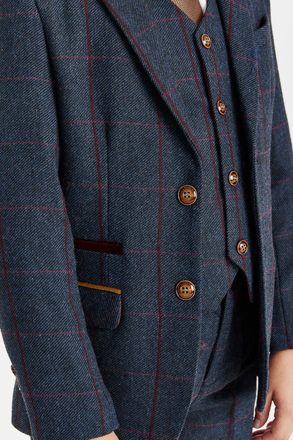 Boy's Madrid Navy Three Piece Suit