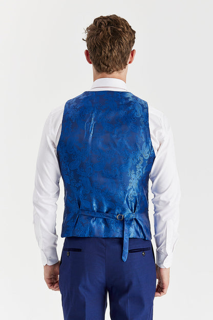 Mark - Men's Blue Check Waistcoat
