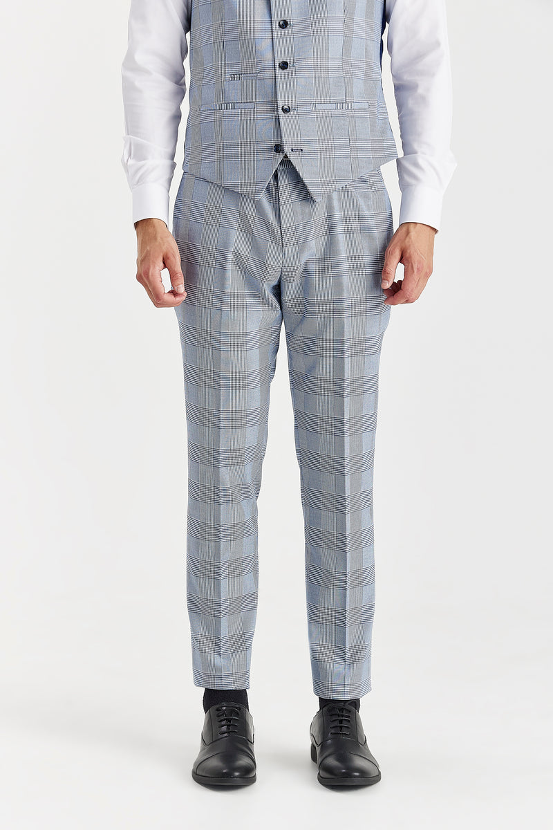 Mark - Sky Blue Check Blazer