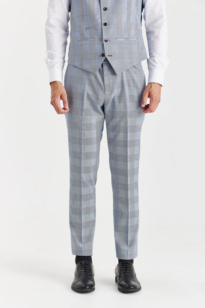 Mark - Sky Blue Check Blazer