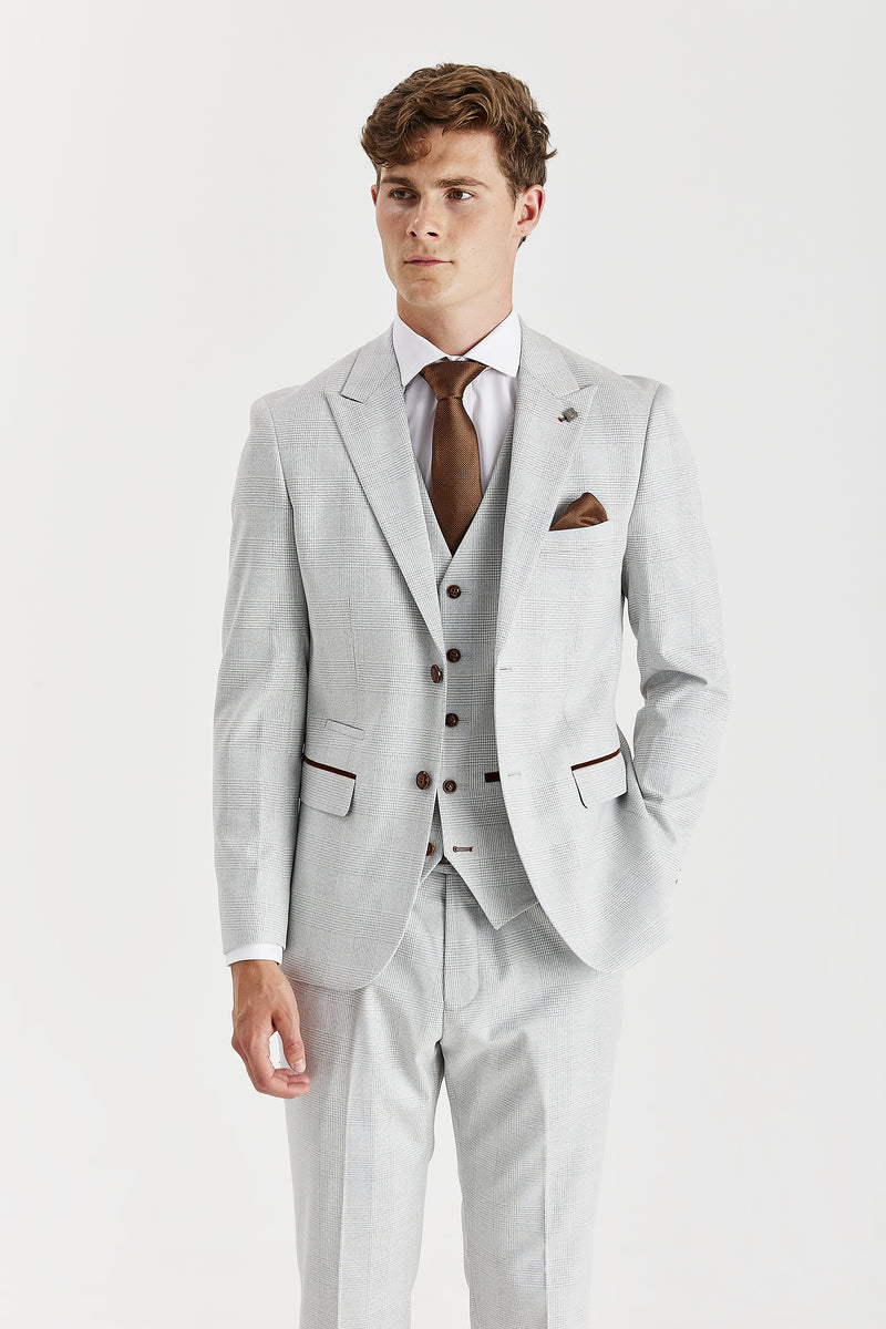 Mark Stone Check Three Piece Suit