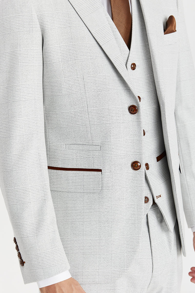 Mark Stone Check Three Piece Suit