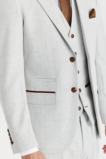 Mark Stone Check Three Piece Suit