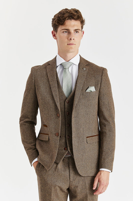 Oscar Brown Tweed Three Piece Suit