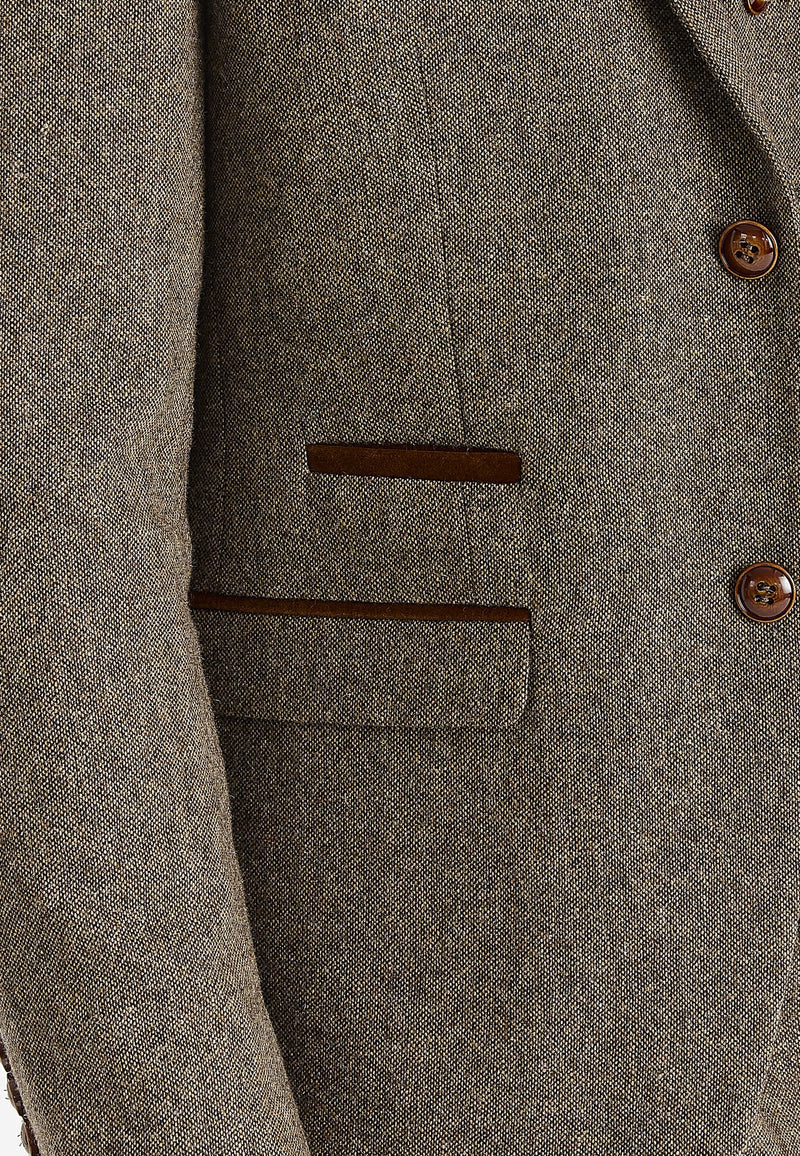 Oscar - Men's Brown Tweed Blazer