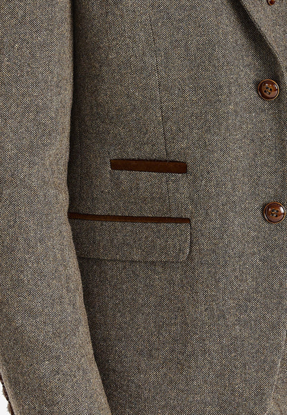 Oscar - Men's Brown Tweed Blazer