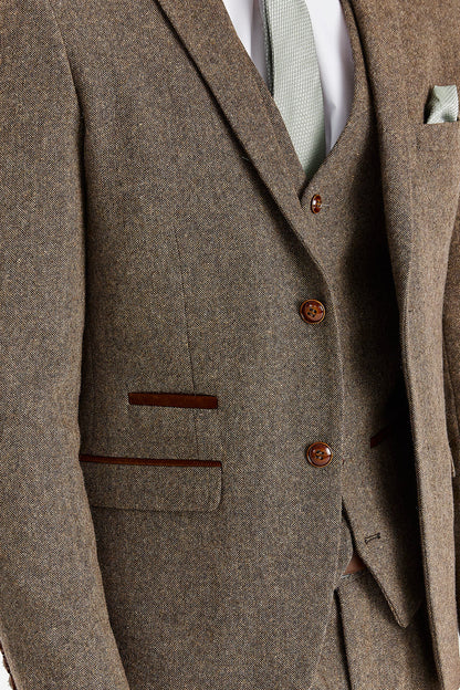 Oscar Brown Tweed Three Piece Suit