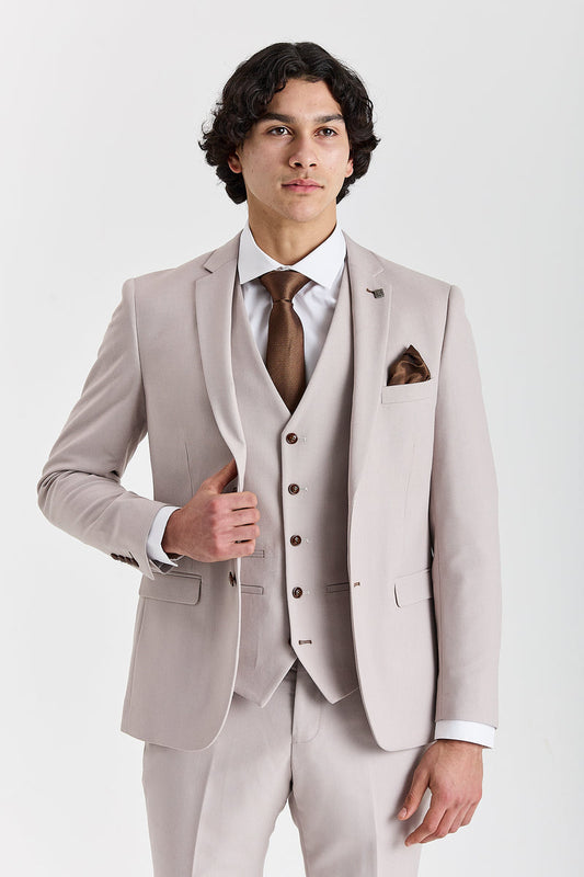 Mayfair Stone Textured Three Piece Suit