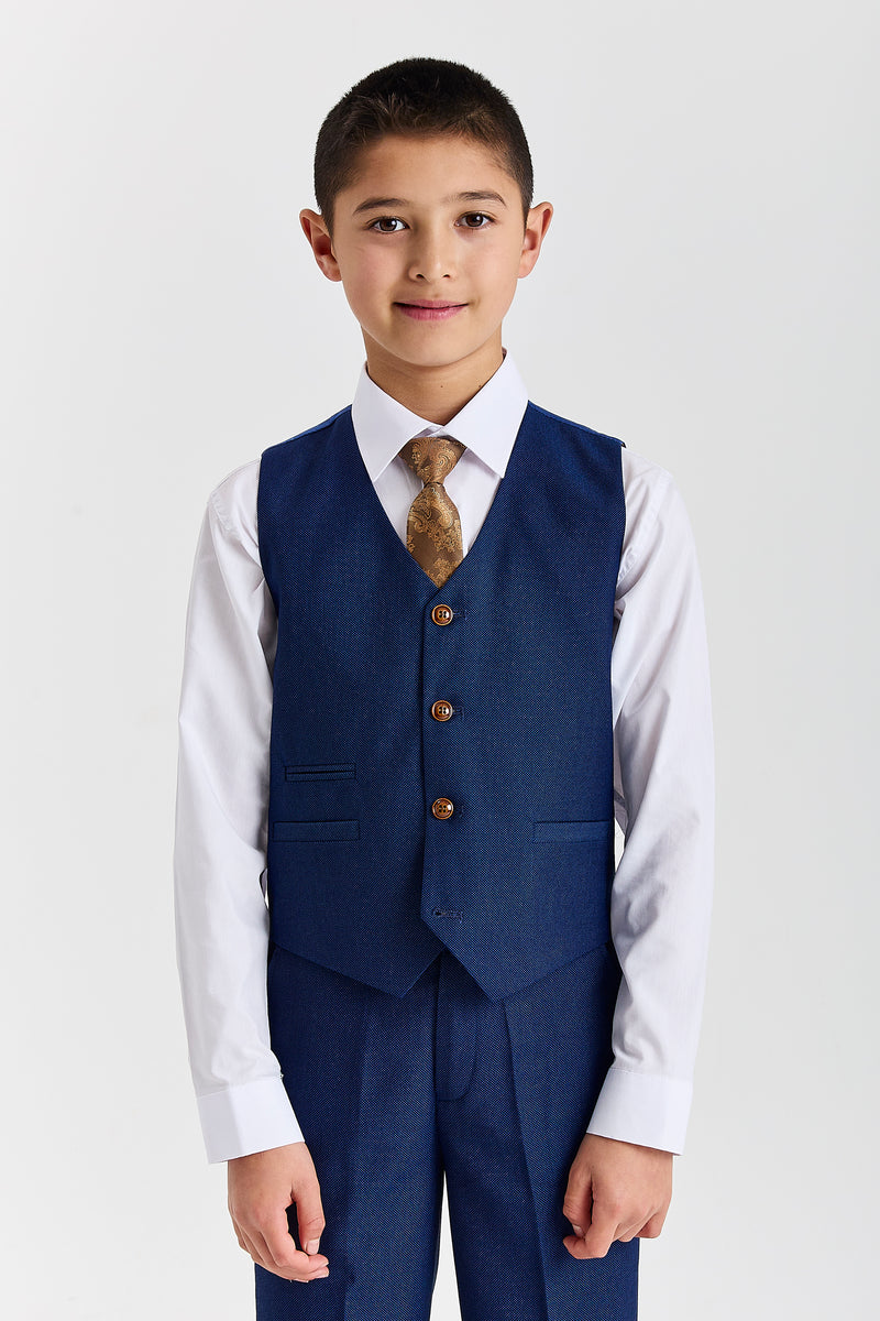 Device - Boy's Mayfair Blue Three Piece Suit