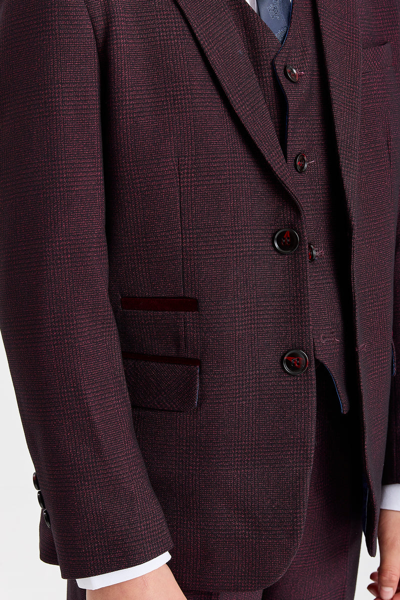 Device - Boy's Regent Wine Three Piece Suit