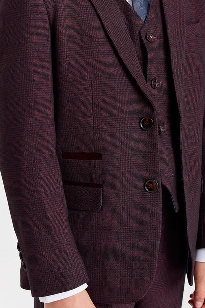 Device - Boy's Regent Wine Three Piece Suit
