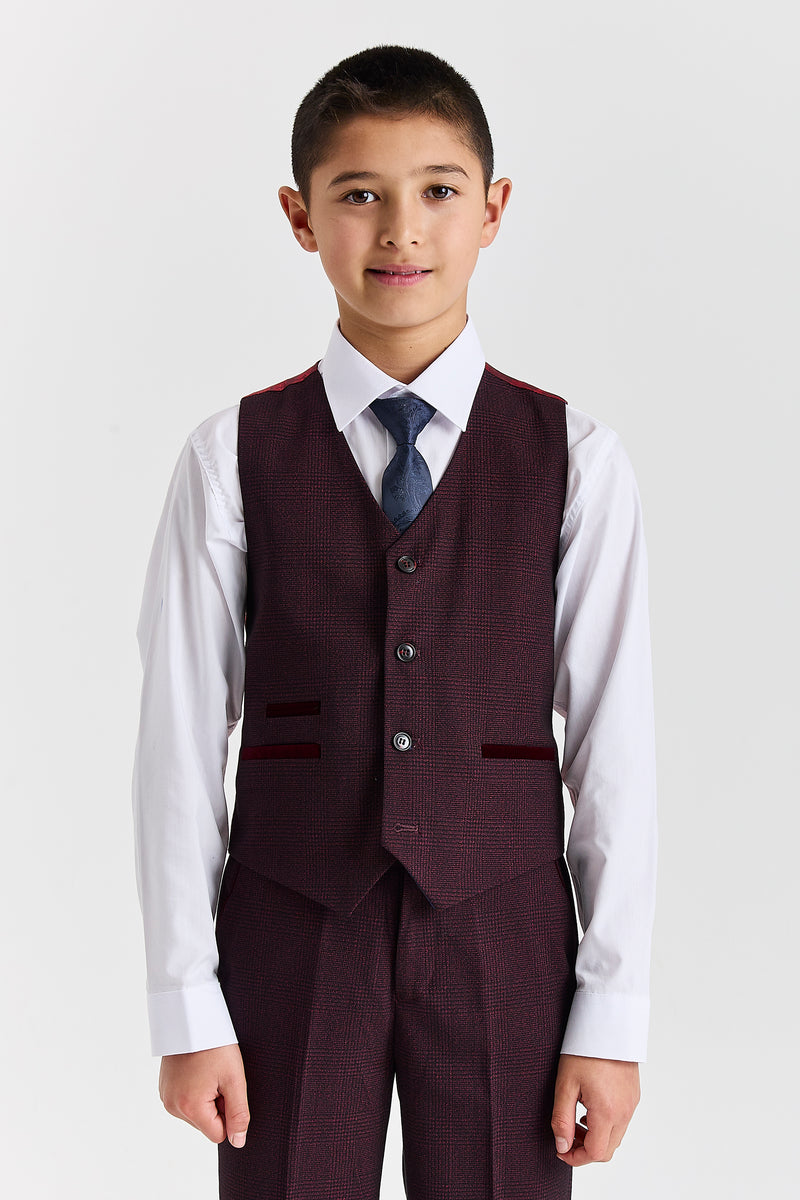 Device - Boy's Regent Wine Three Piece Suit