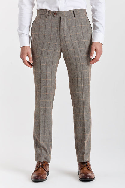 Harris Brown Herringbone Tweed Check Two Piece Suit