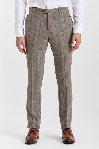 Harris Brown Herringbone Tweed Check Three Piece Suit