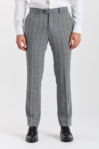 Harris Grey Herringbone Tweed Check Two Piece Suit