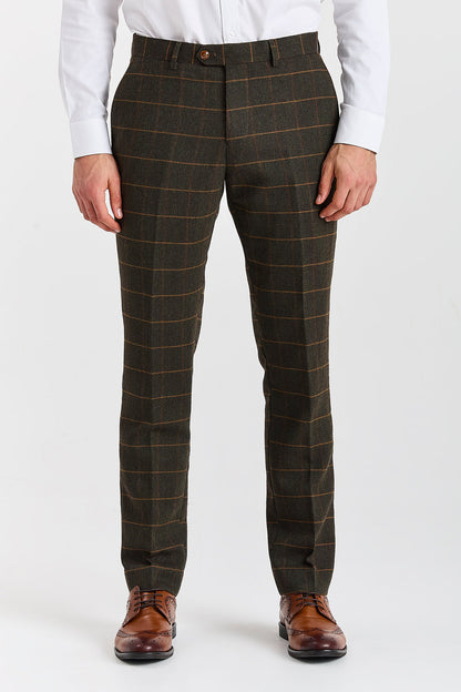 Harris Green Herringbone Tweed Check Two Piece Suit