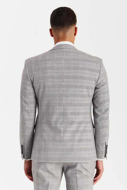 Hugo - Men's Grey Check Blazer
