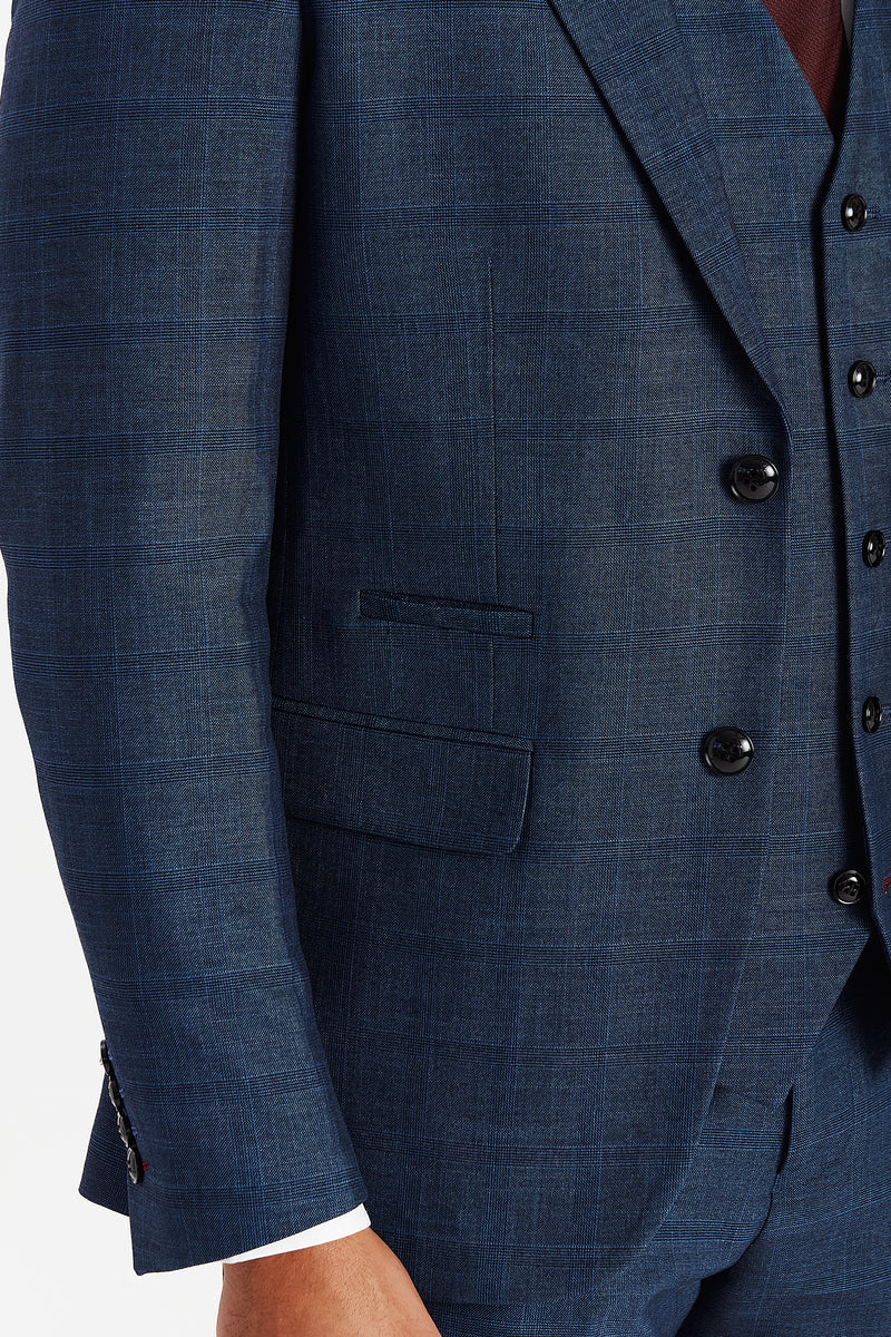 Viceroy - Men's Navy Check Blazer