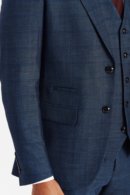 Viceroy - Men's Navy Check Blazer