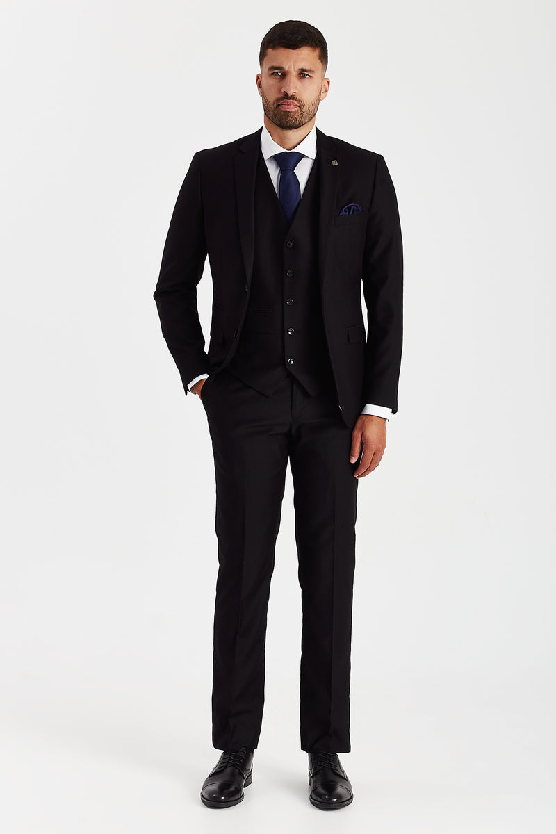 Parker Black Three Piece Suit