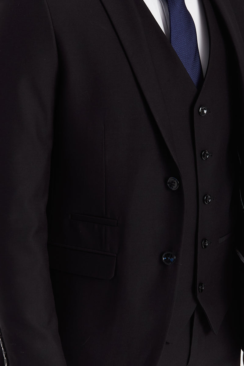 Parker Black Three Piece Suit