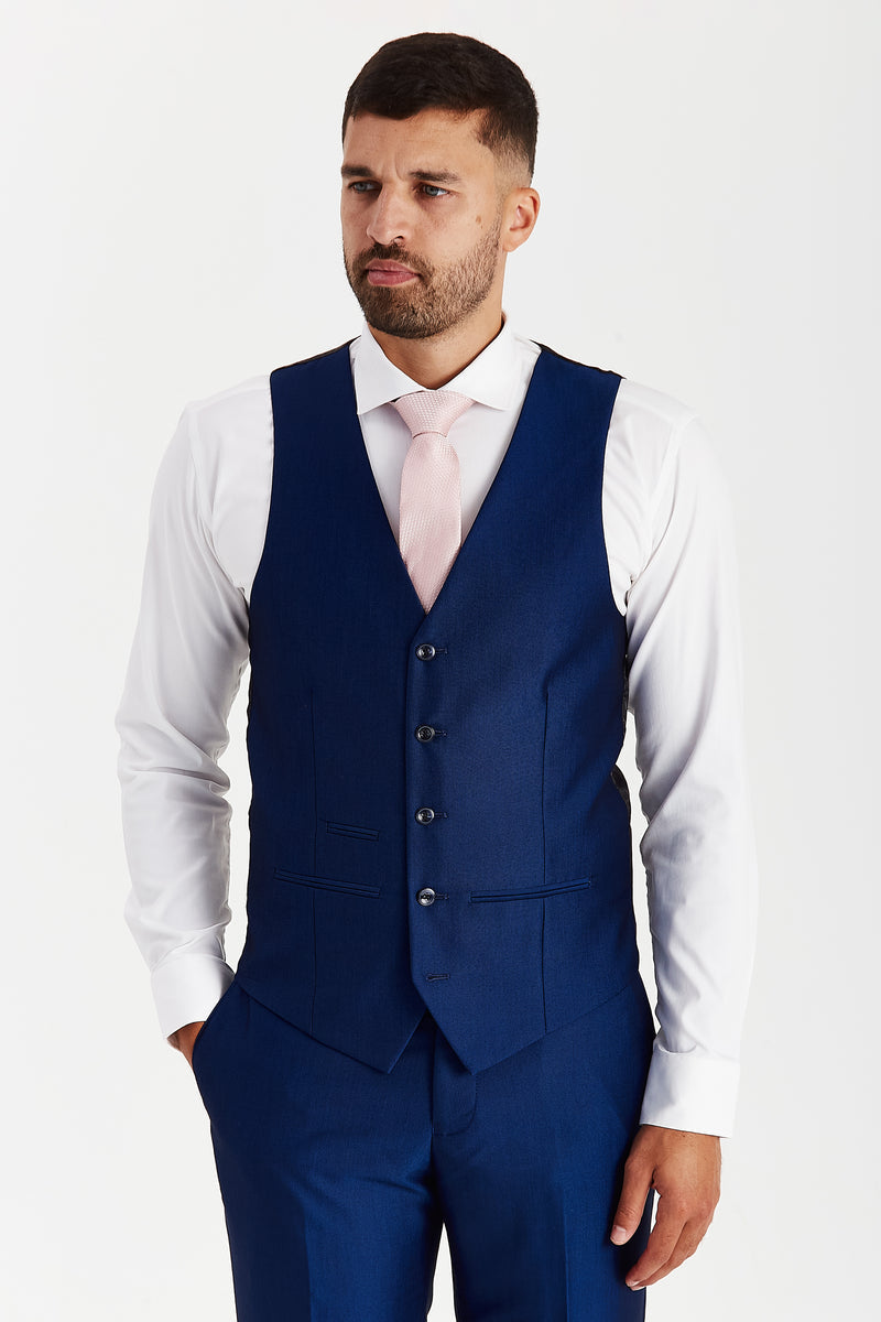 Kingsley - Men's Blue Waistcoat