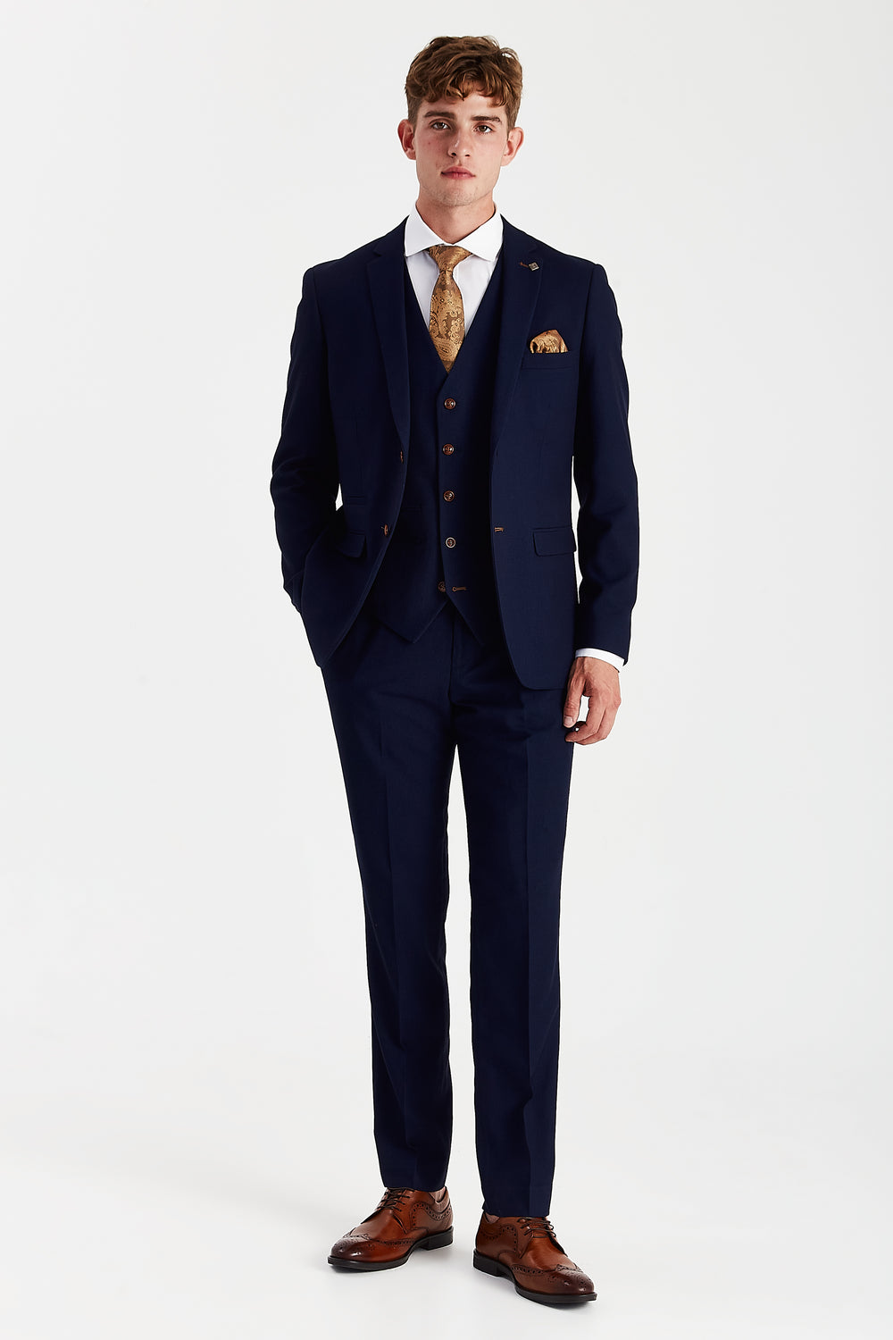 Mayfair Navy Three Piece Suit
