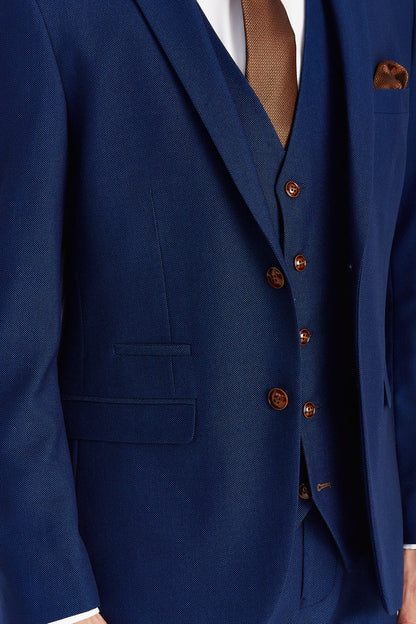 Mayfair - Men's Blue Textured Blazer