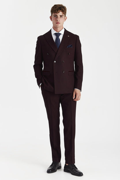 Regent Wine Double-Breasted Suit