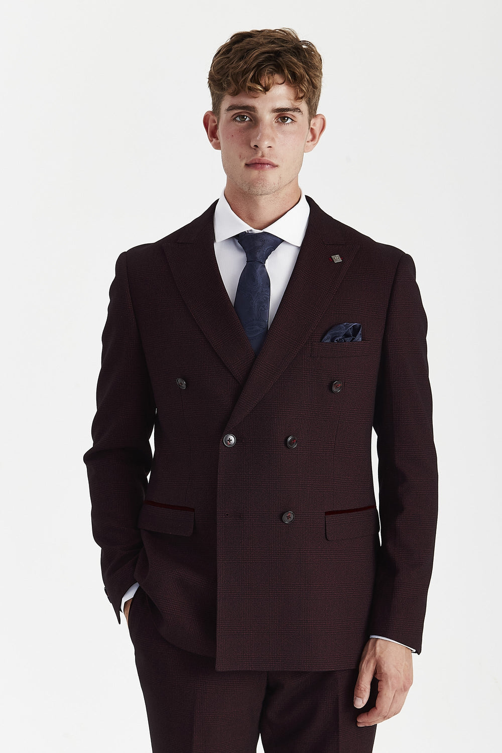 Regent Wine Double-Breasted Suit