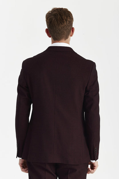 Regent - Wine Double-breasted Blazer