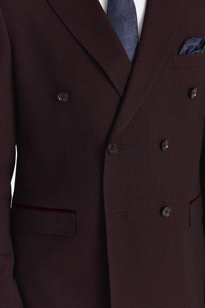 Regent Wine Double-Breasted Suit
