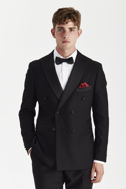 Harry - Black Double-breasted Tuxedo Blazer