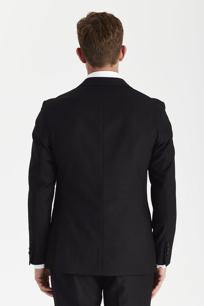 Harry - Black Double-breasted Tuxedo Blazer