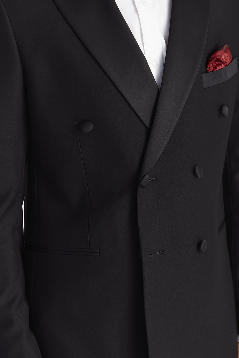 Harry - Black Double-breasted Tuxedo Blazer